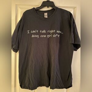 Black Graphic Cowgirl T-Shirt